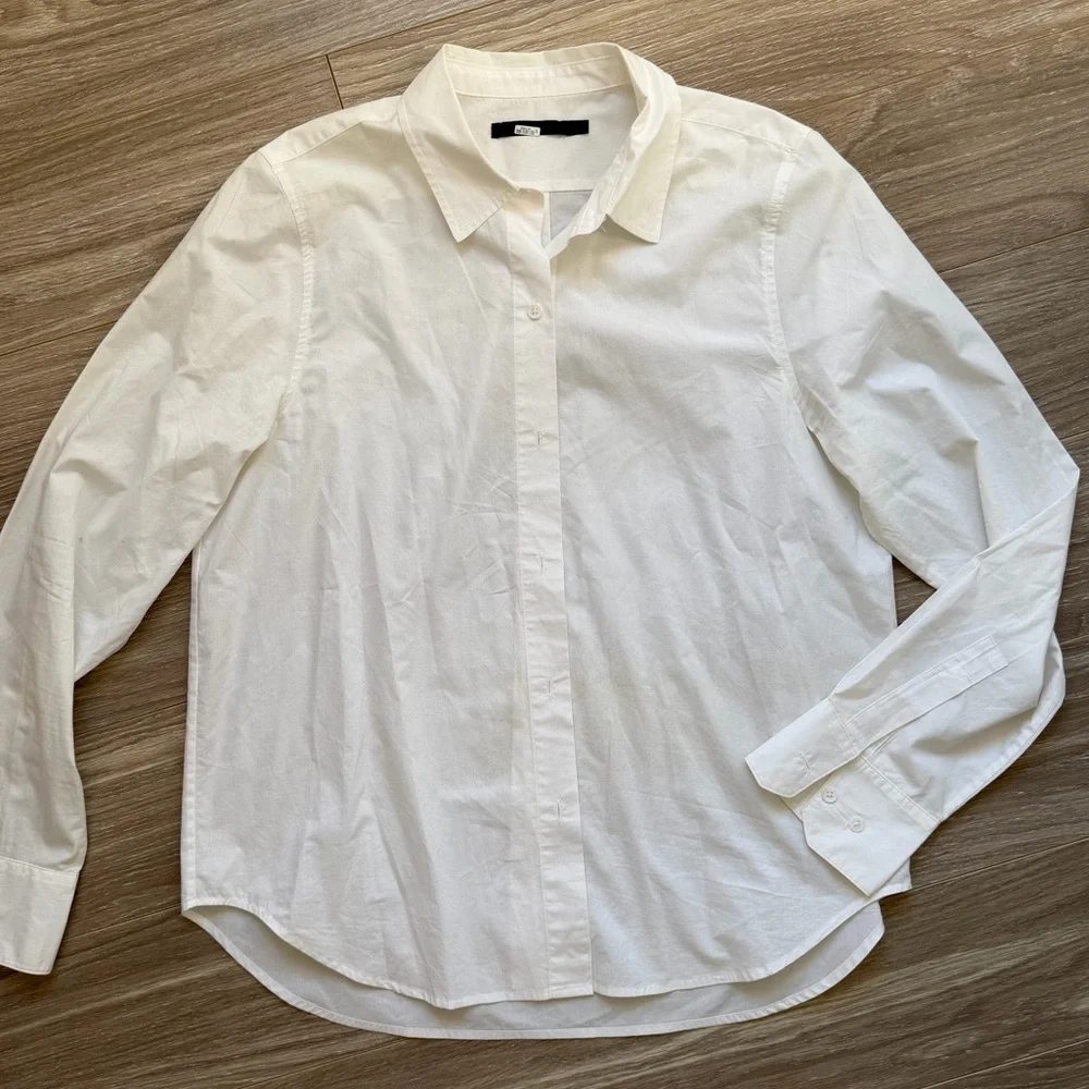 Jenni Kayne Women’s Classic Cotton Button Up in White Sz M 100% Cotton EUC - Picture 5 of 12